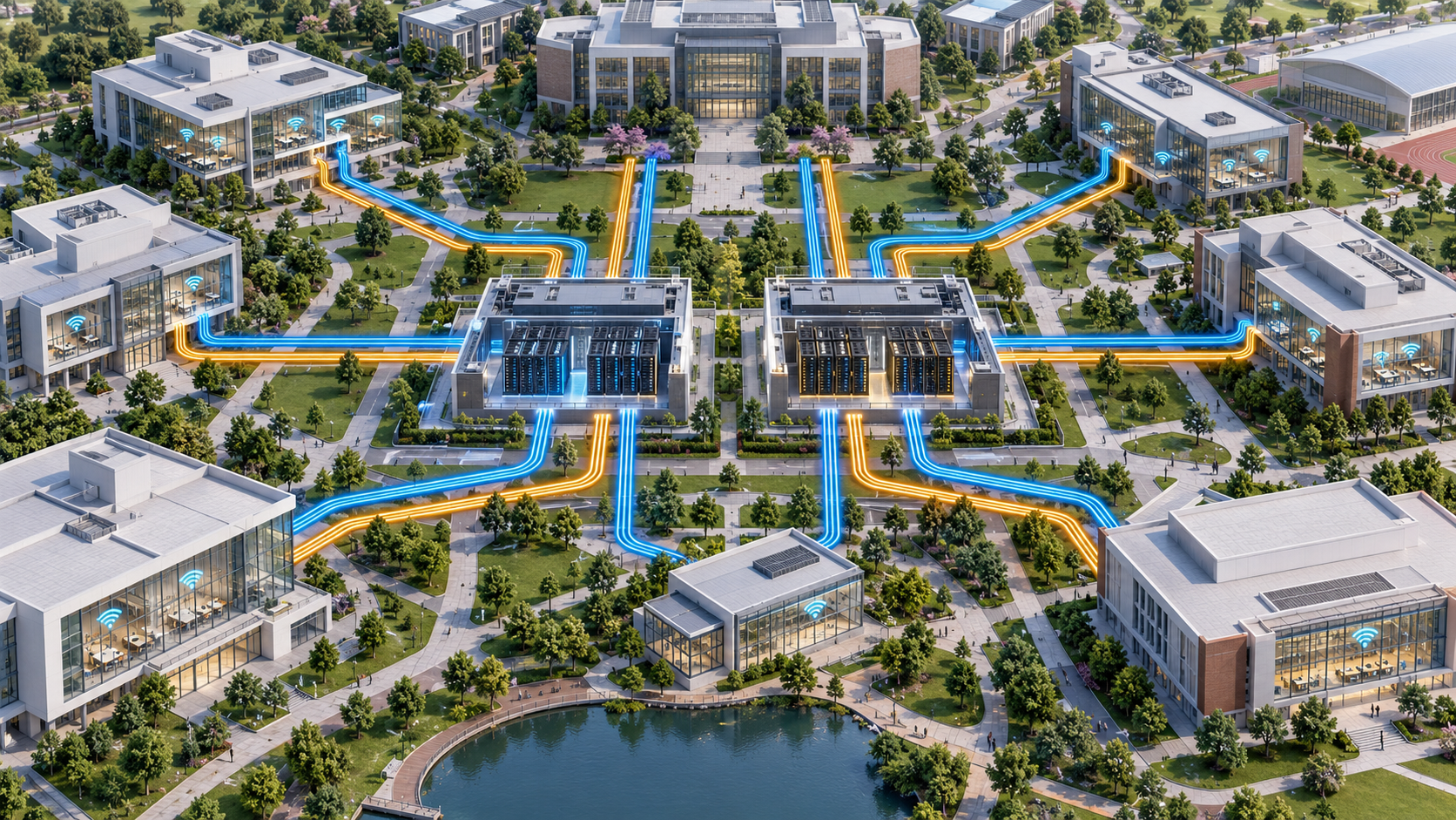 High-Availability Campus Network with Redundant Core Architecture